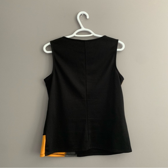 Worthington Medium Orange and Black Stretchy Top - Picture 2 of 6